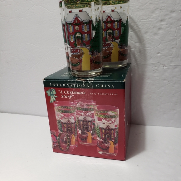 Vtg. '96 Set Of 3 INTERNATIONAL CHINA *A Christmas Story* Coolers (REPLACEMENT) - Picture 1 of 8